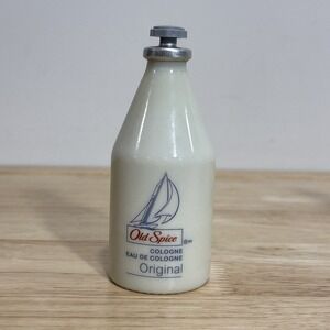 Vintage Old Spice After Shave Glass Bottle 2.5 oz Star Cap Full